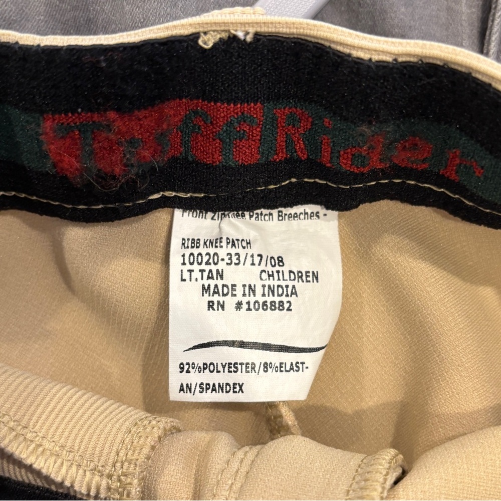 Tuff Rider Kids Riding Breeches. Size 8 - Picture 6 of 10